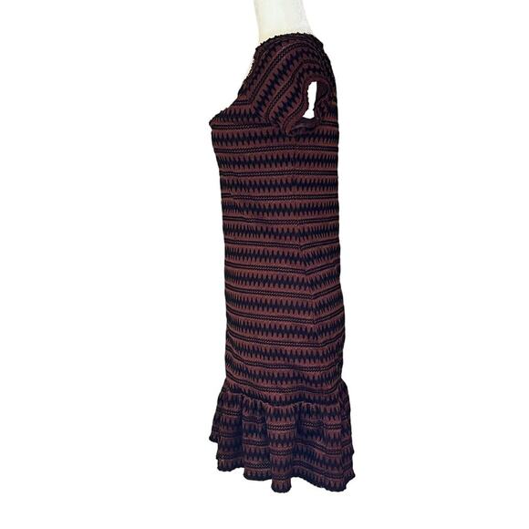 Free People Bodycon Knit Striped Short Sleeve Dress Size Large (a-24) - Picture 4 of 5